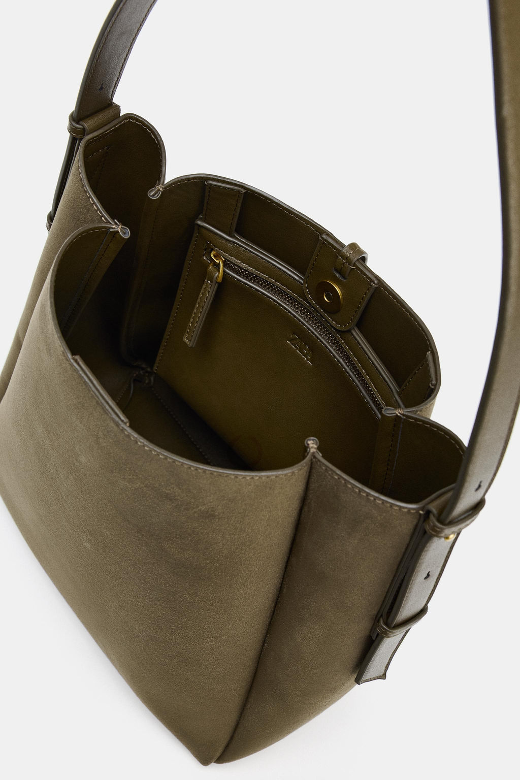 MAXI BUCKET BAG WITH METAL RING - Zara фото 5