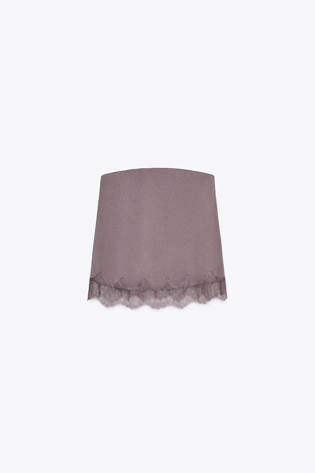 SATIN TOP WITH LACE TRIM - Zara фото 5