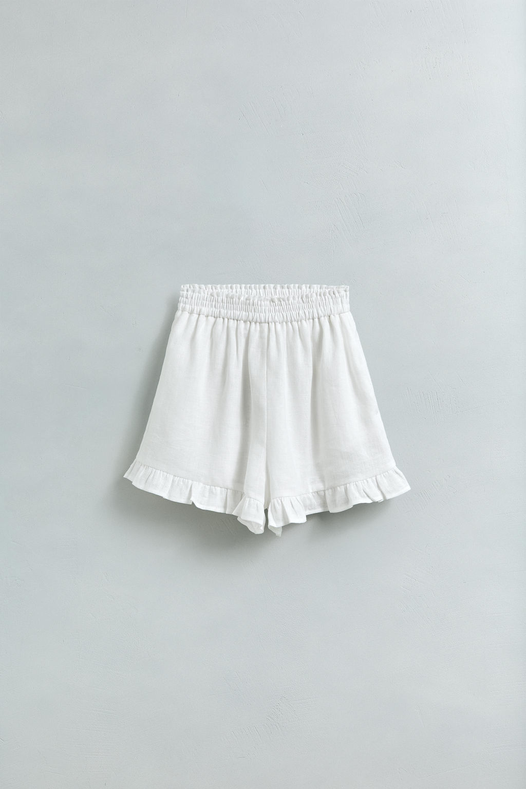 100% LINEN RUFFLED BERMUDA SKORT - Zara фото 5