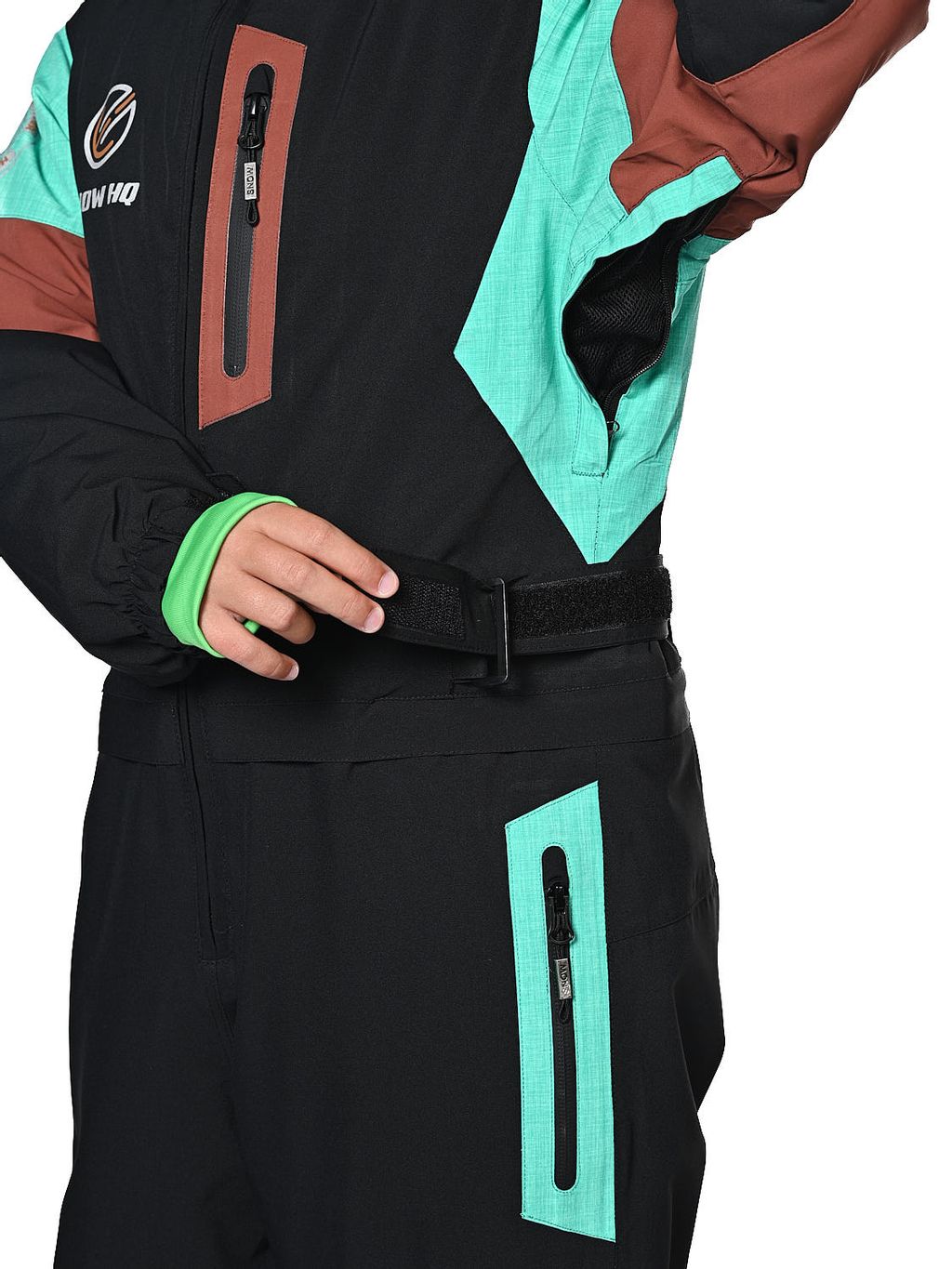 Комбинезон T-9080 Черно-бирюзовый