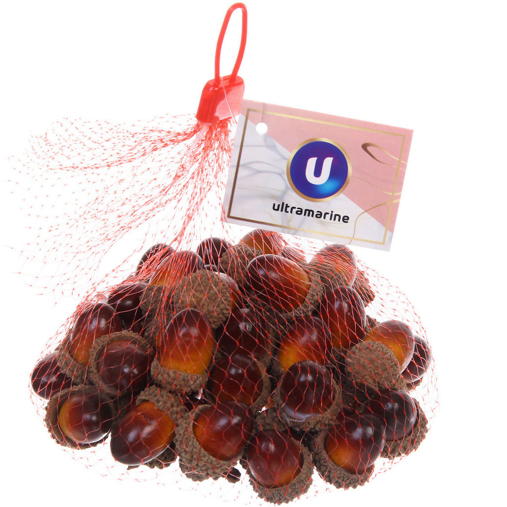 Цена за 3 шт. Муляж "Желуди" 50шт в сетке