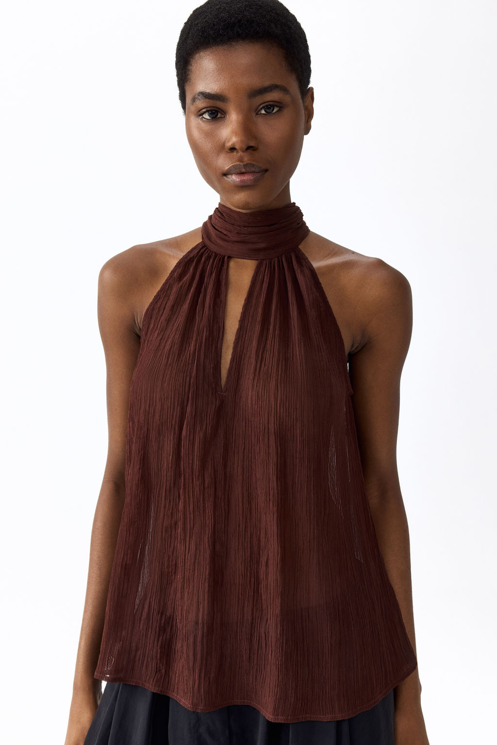 Top de gasa con cuello fular - H&m фото 8