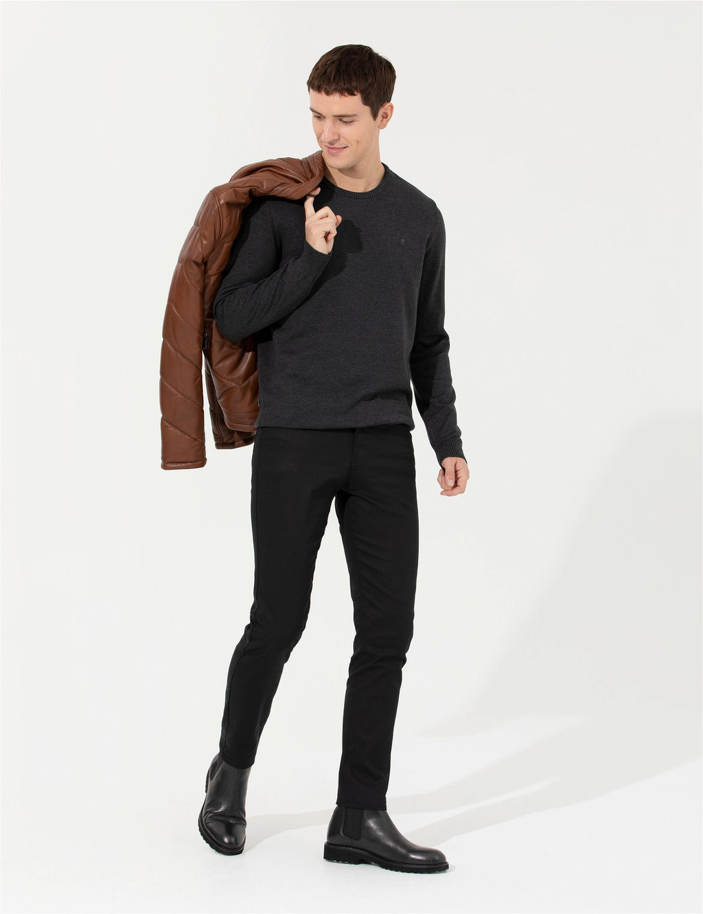 Siyah Slim Fit Kanvas Pantolon - Pierre cardin фото 3