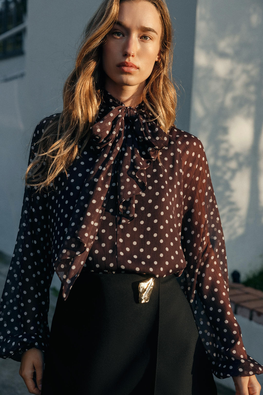 POLKA DOT PRINT BLOUSE - Zara фото 3