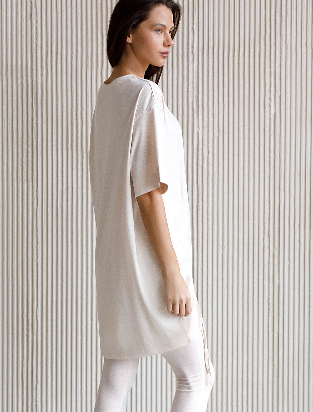 Ассиметричное платье-туника из премиального хлопка