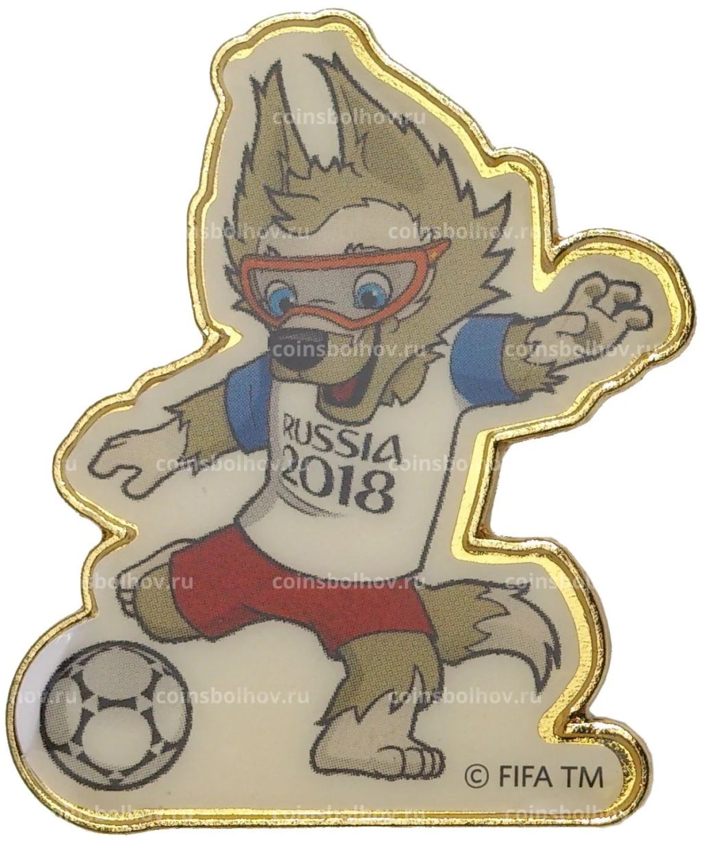 Значок Чемпионат Мира по футболу 2018 в России Забивака