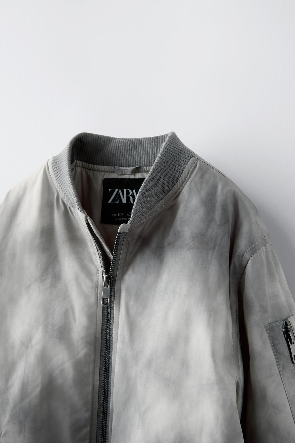 TIE-DYE NYLON BOMBER JACKET - Zara фото 3