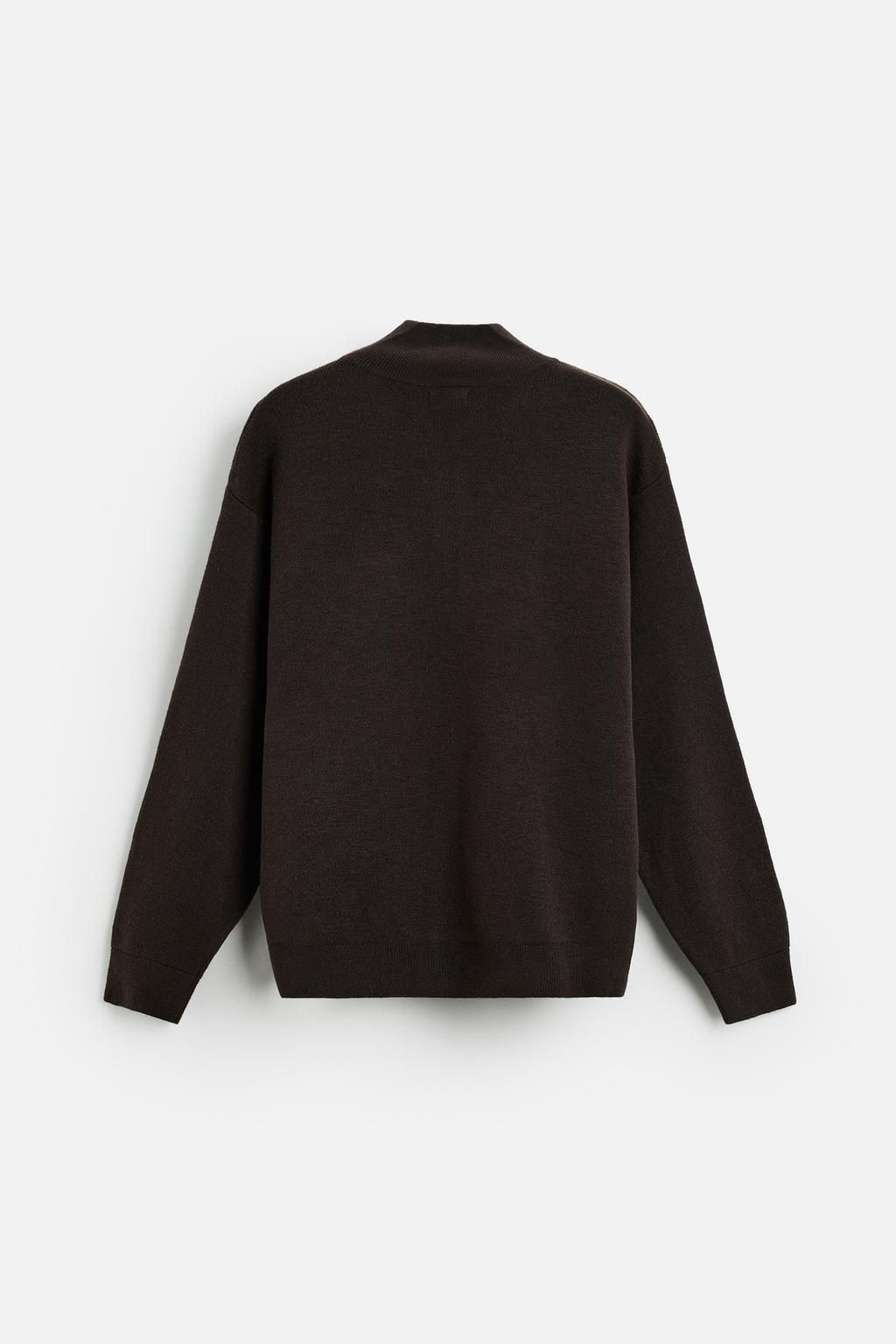 HIGH NECK QUARTER-ZIP SWEATER - Zara фото 7
