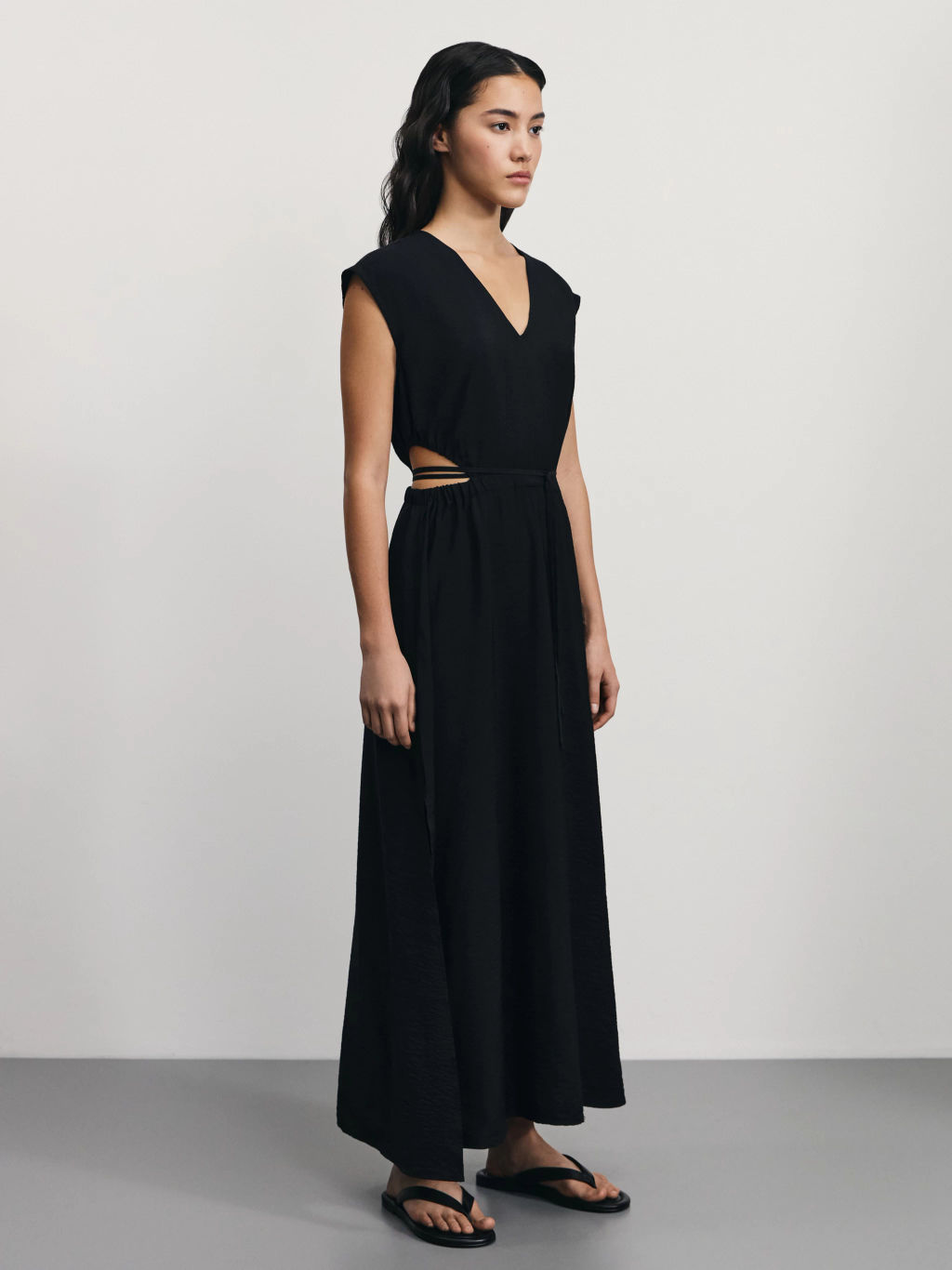 Платье миди из жатой вискозы / Zarina  фото 4