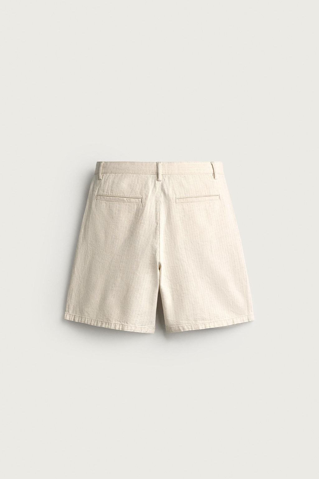 BERMUDA WIDE FIT RAYAS PLIEGUES / Crudo - Zara фото 7
