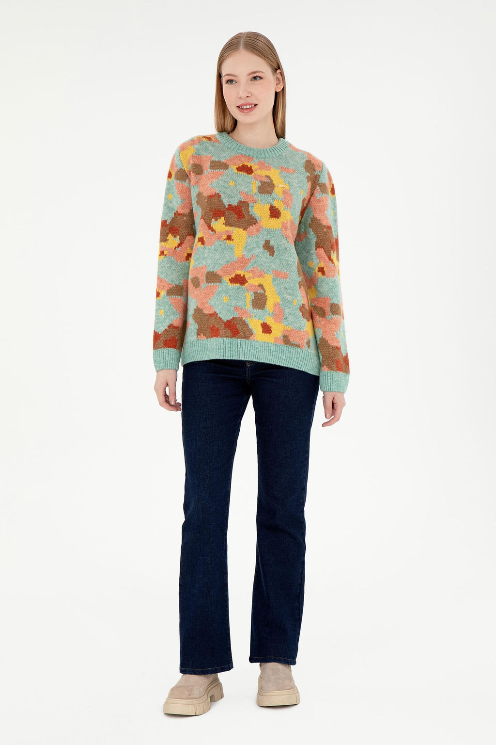 Женский свитер водно-зеленого цвета Неожиданная скидка в корзине - U.s. polo assn фото 4