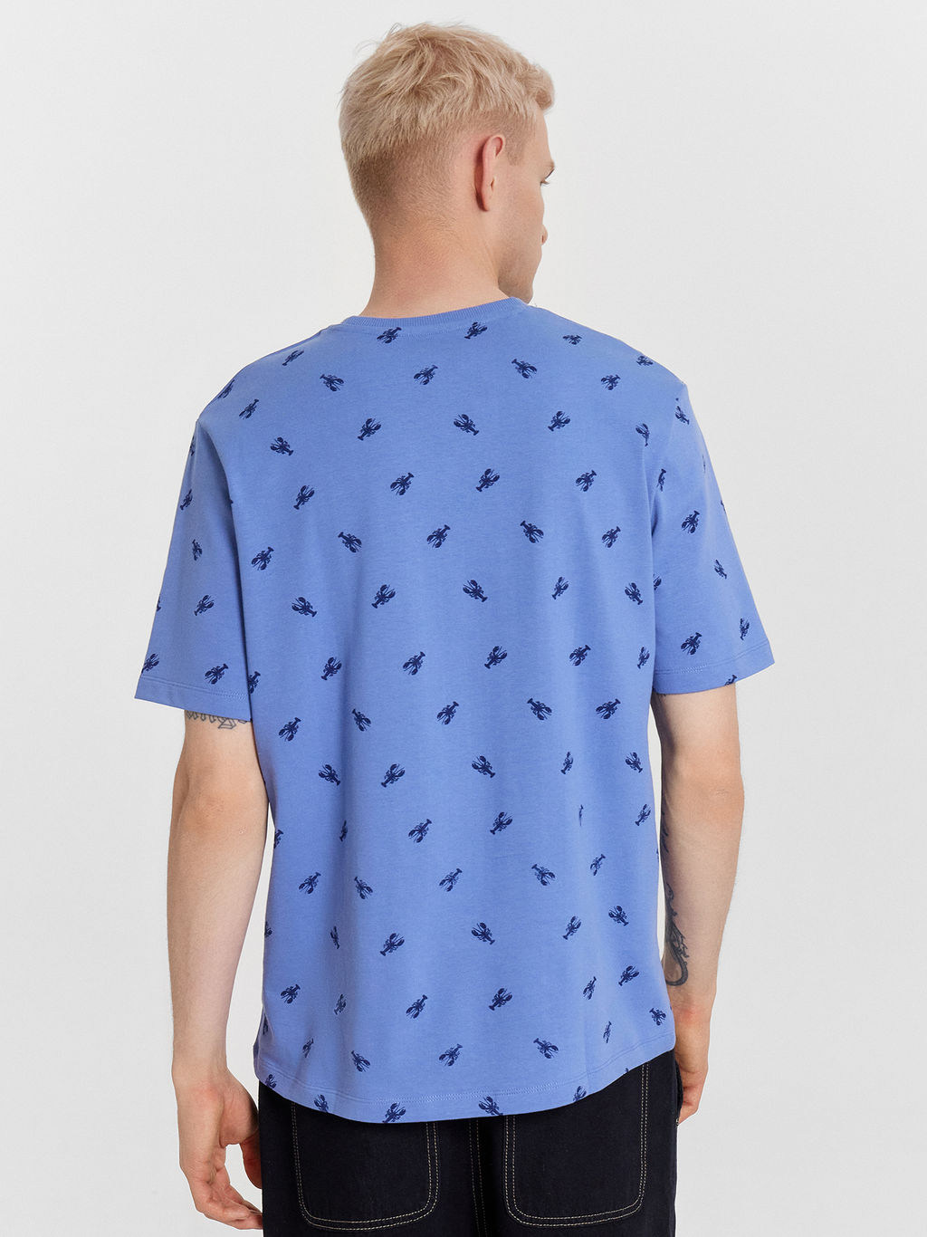 Футболка мужская синяя с принтом лобстеры - Mark formelle фото 2