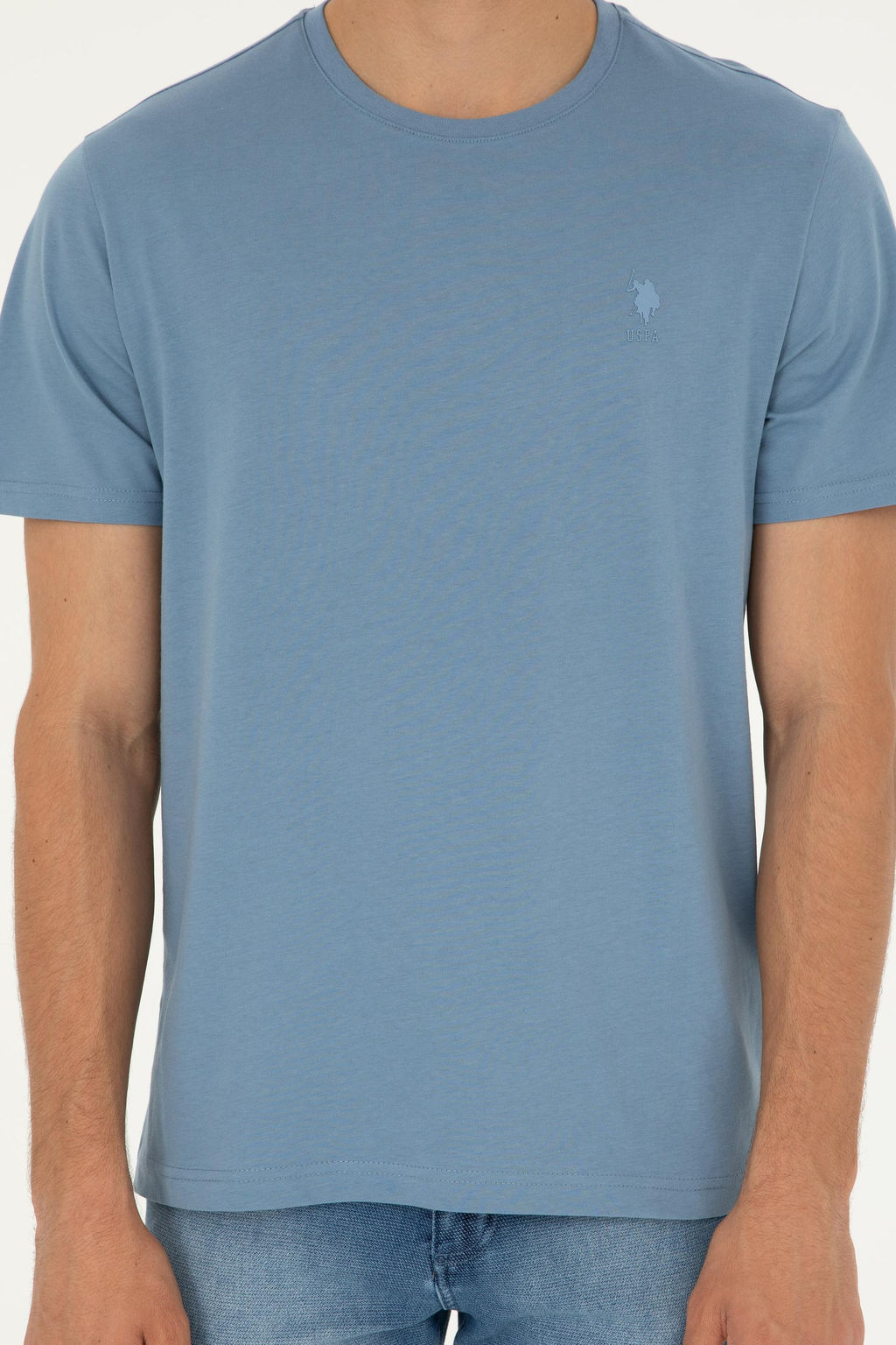 Мужская базовая футболка цвета индиго - U.s. polo assn фото 6