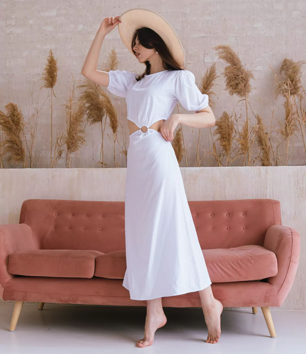 Платье #ОТЦ04003, белый