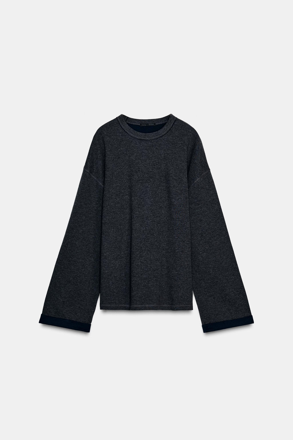 OVERSIZED LONG SLEEVE T-SHIRT - Zara фото 5