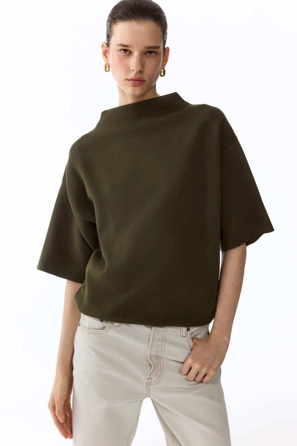 Top de punto con cuello perkins - H&m фото 3