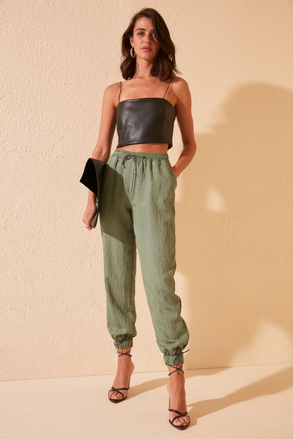 TRENDYOLMILLA Lacivert Jogger Dokuma Pantolon TWOSS20PL0129 фото 12