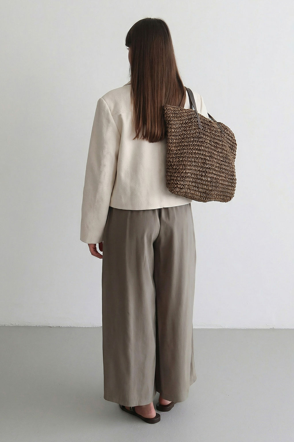 Bej Oversize Dugmeli Dokuma %100 Pamuk Ceket TWOSS26CE00021 - Trendyolmilla фото 4