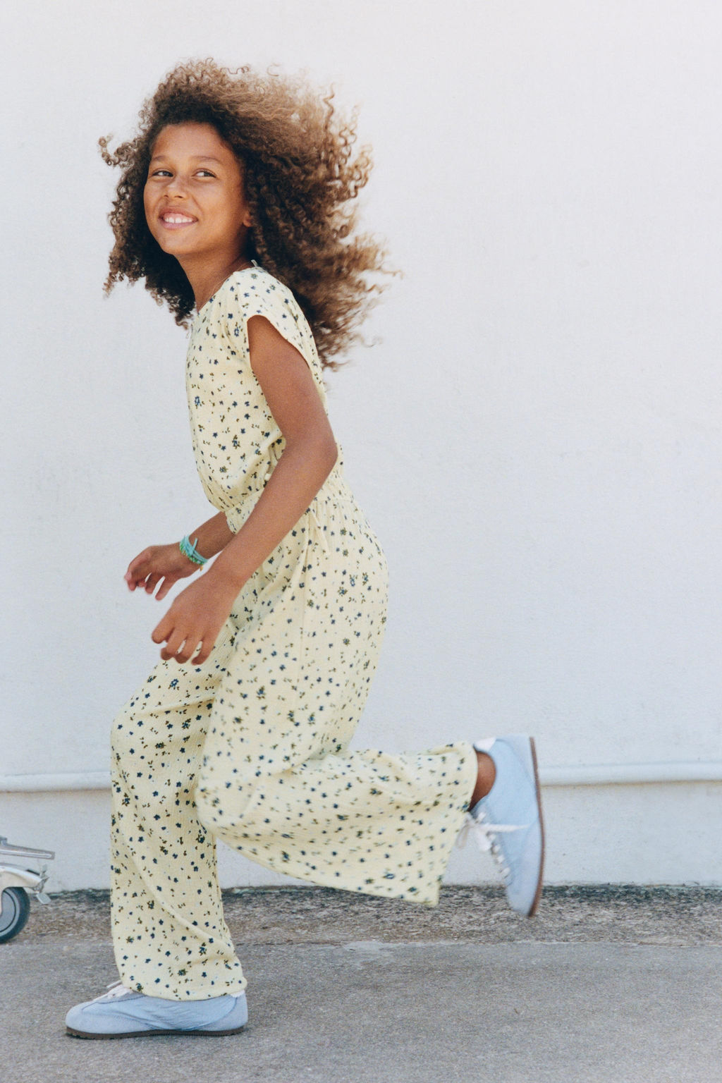LONG TEXTURED PRINT JUMPSUIT