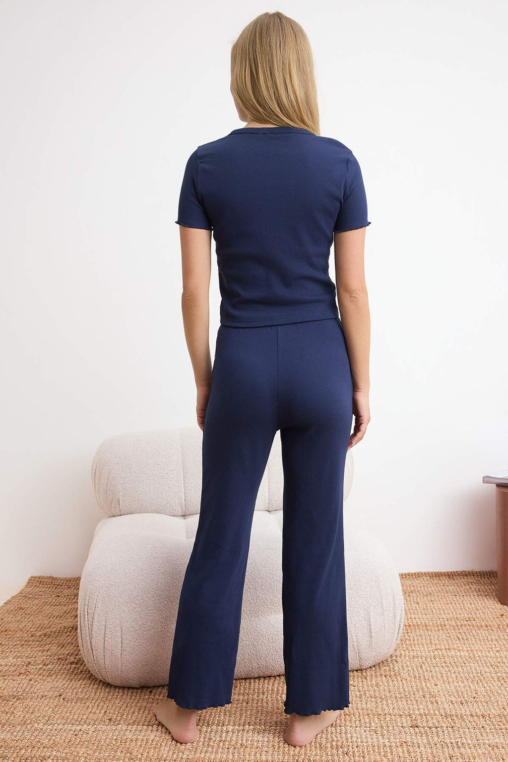 Mint %100 Pamuklu Baby Overloklu Fitilli H?rkal? Orme Pijama Tak?m? THMSS26PT00028 - Trendyolmilla фото 8