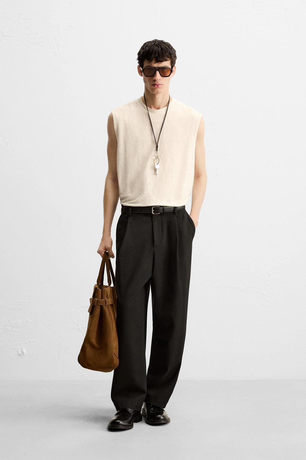 100% LINEN TANK T-SHIRT