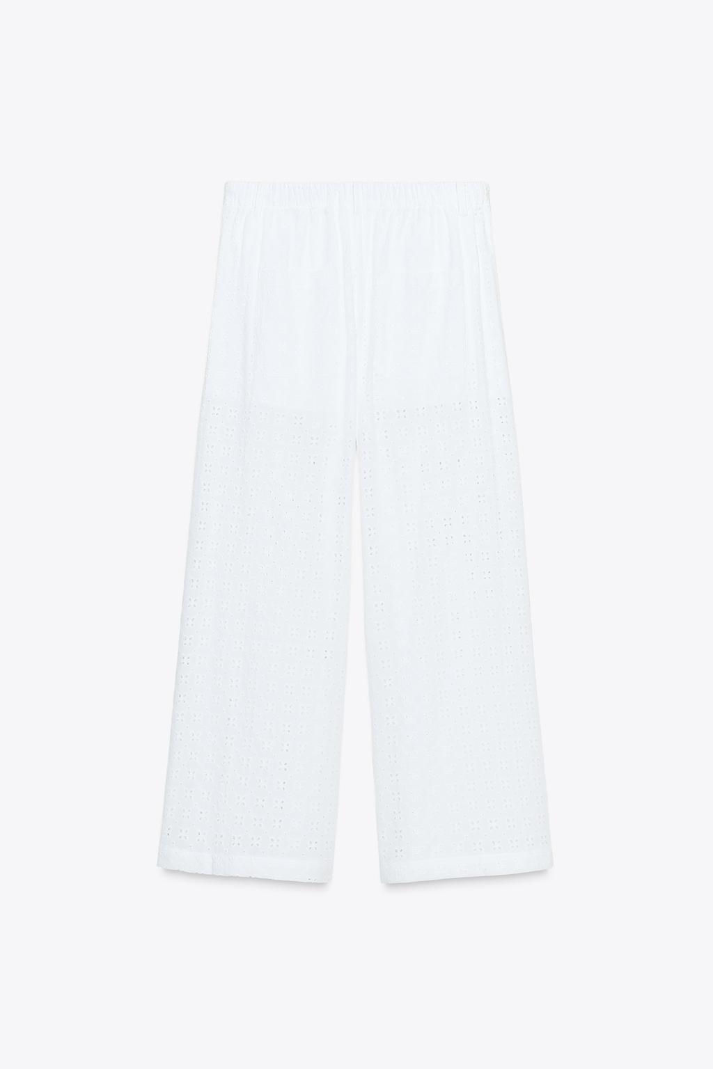 CULOTTE TROUSERS WITH CUTWORK EMBROIDERY - Zara фото 8