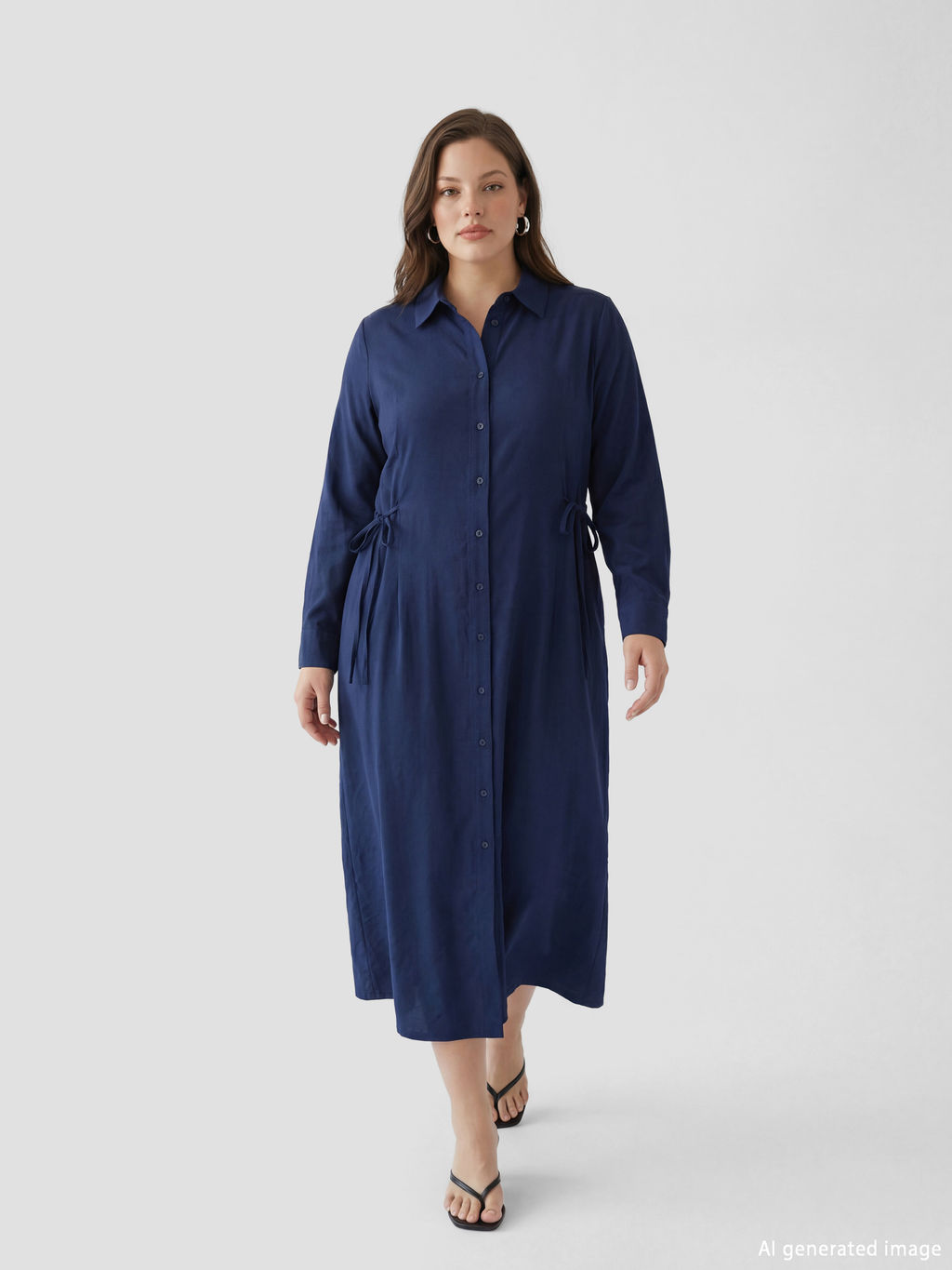 Beli Ba?lamal? Modal Kar???ml? G?mlek Elbise