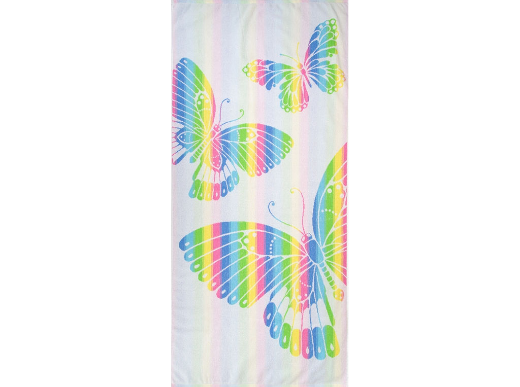 6с102.411ж1 Бархатный сезон (св.радужка) Полотенце махровое 67х150см