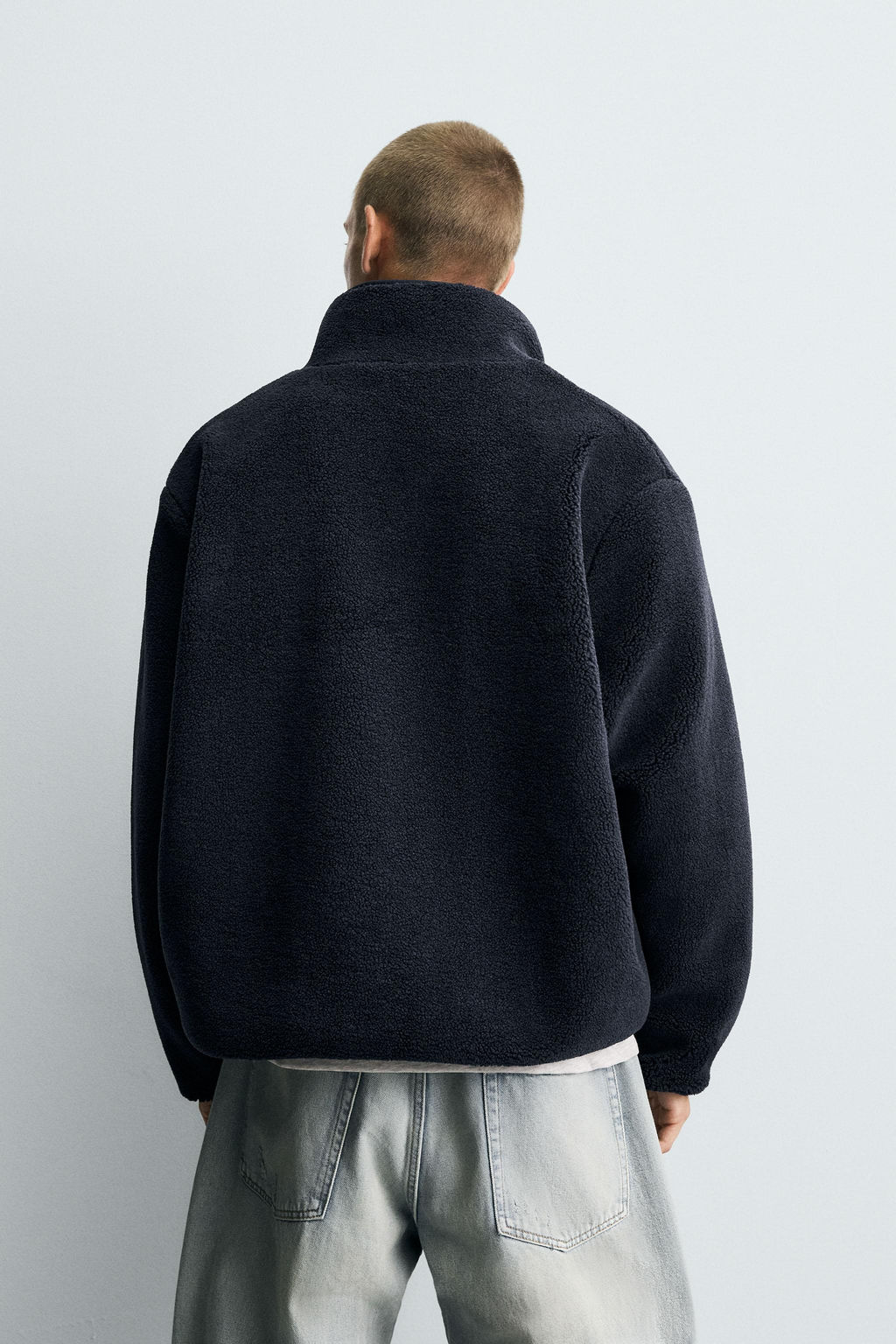 FAUX SHEARLING EFFECT JACKET WITH CONTRAST - Zara фото 3