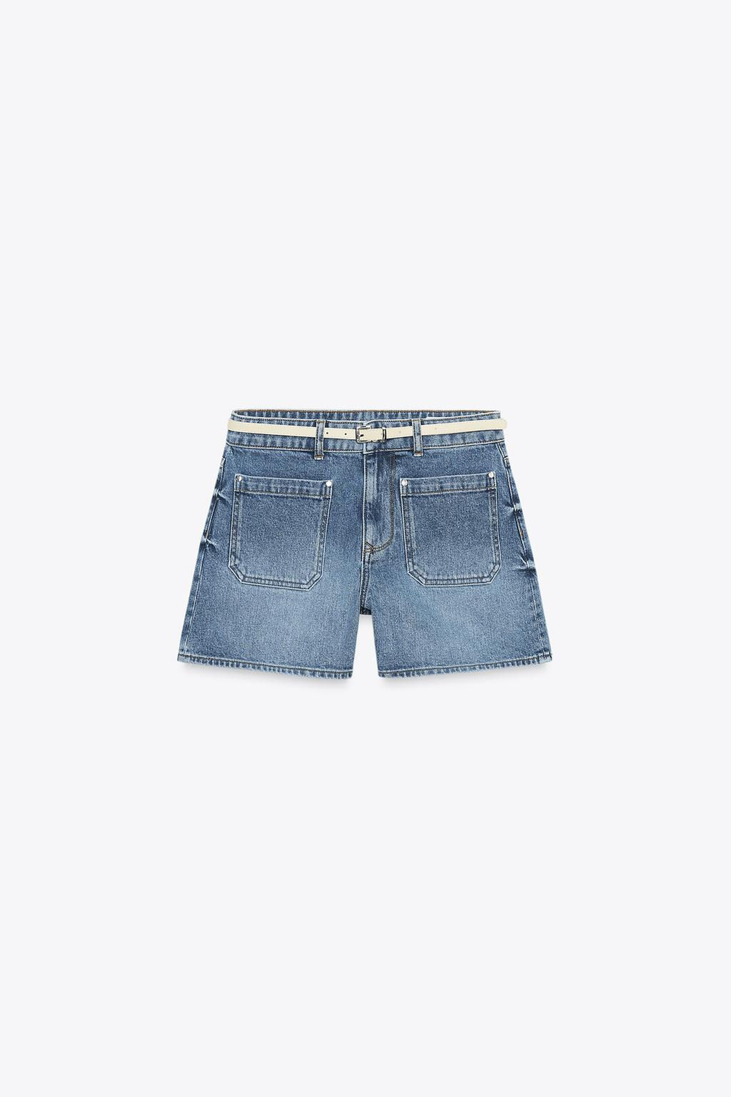 Z1975 DENIM SHORTS WITH BELT - Zara фото 4