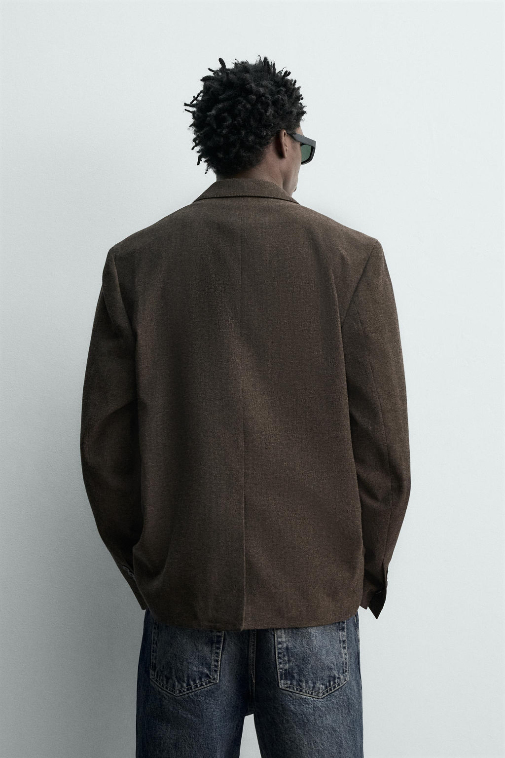 BLAZER CRUZADA CON LANA / Marr?n oscuro - Zara фото 3