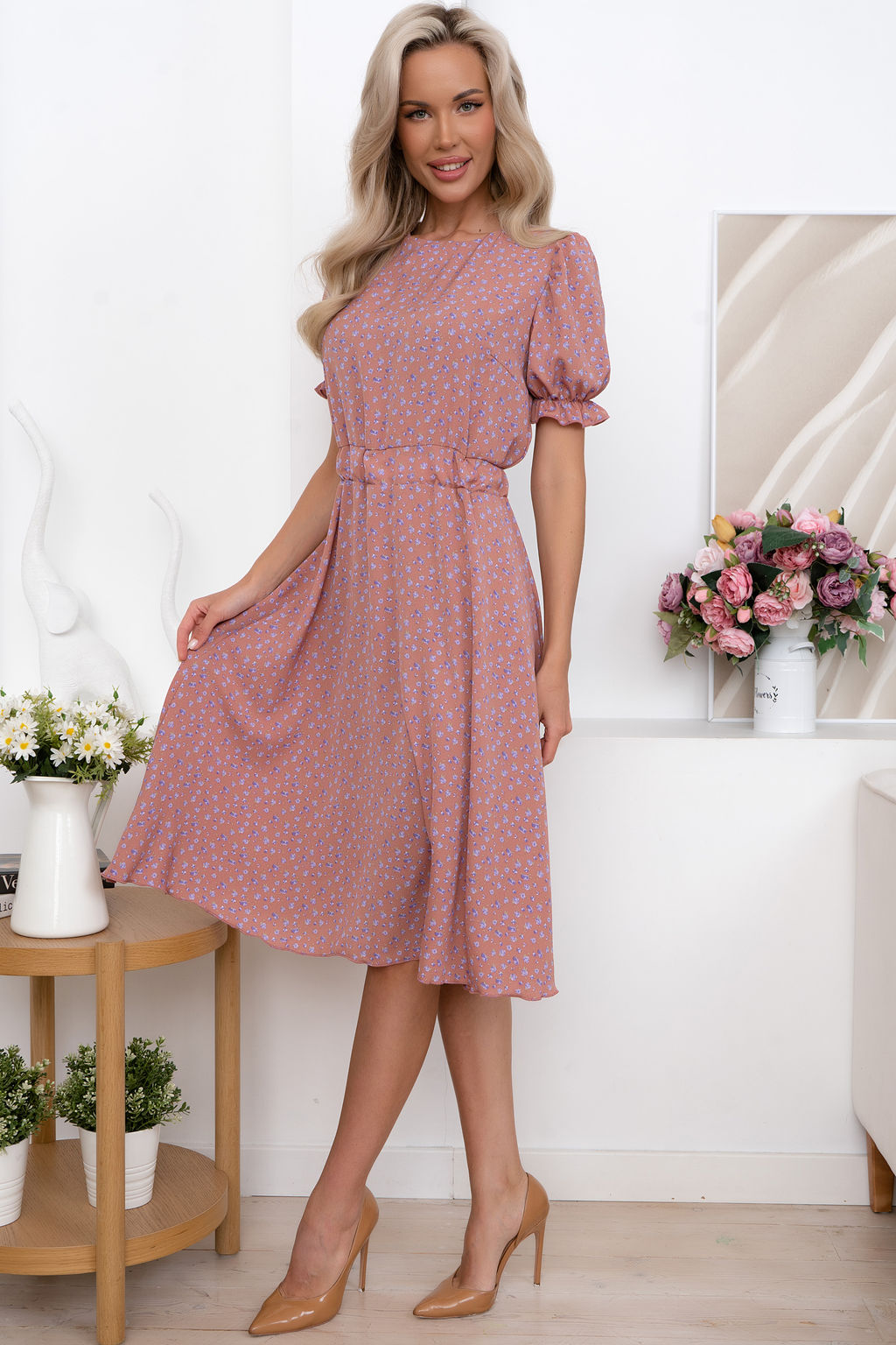 Платье Open Style 6828 розовый
