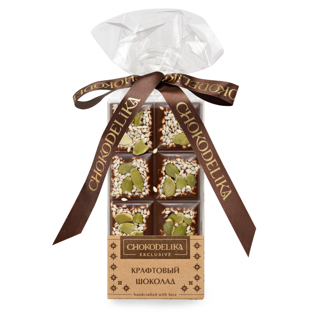 Шоколад темный Крафтовый микс с кунжутом 50 гр