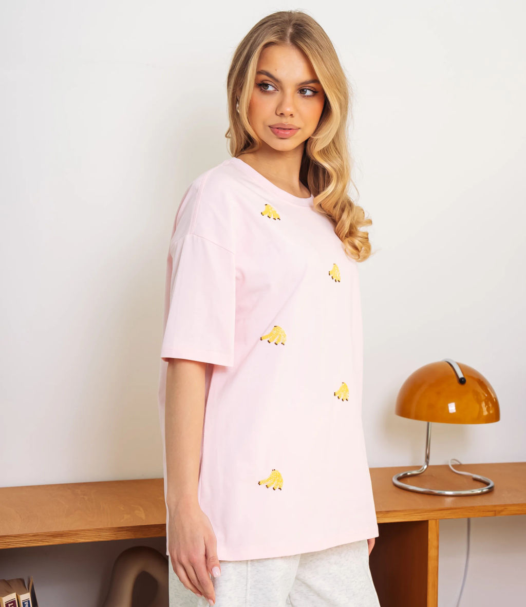 Футболка #КТ026 (2), светло-розовый - Dommod фото 2