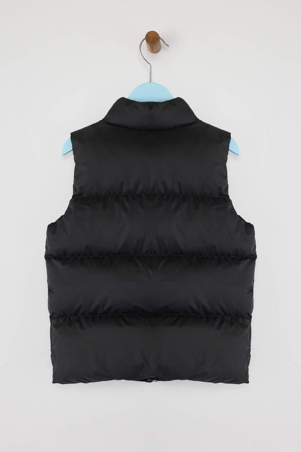 Siyah Duz/Basic Kapusonlu Regular Fit Unisex Cocuk Sisme Yelek TKDAW26YR00001 - Trendyolmilla фото 4