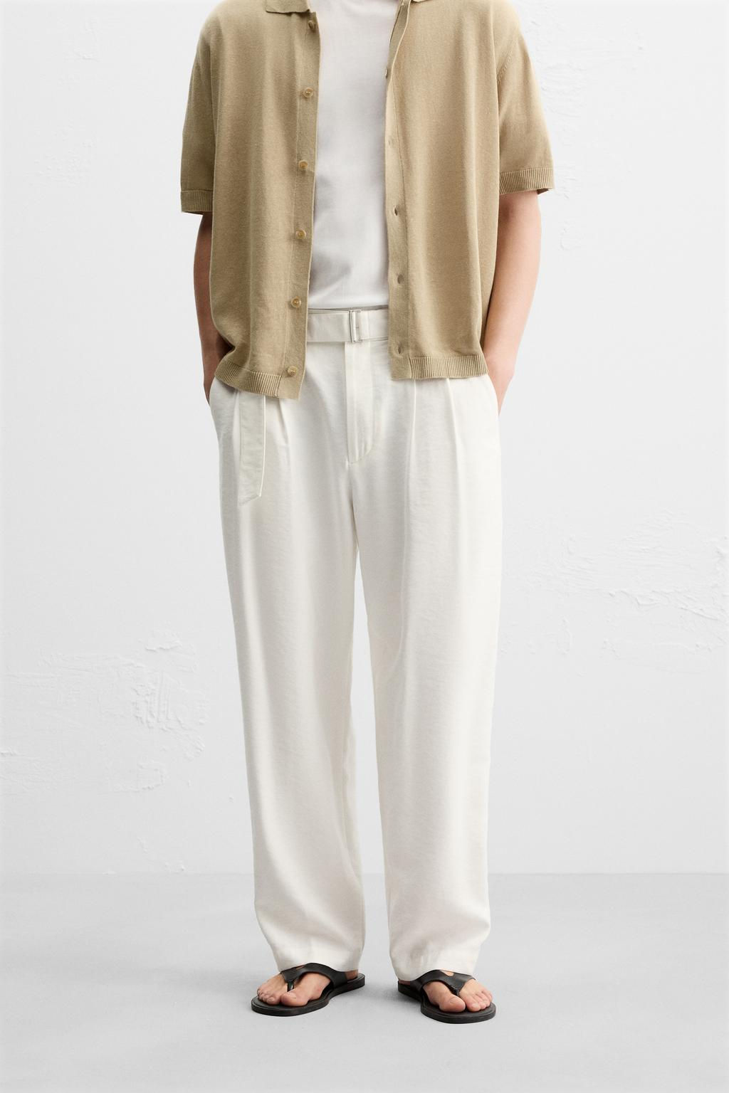 PLEATED TROUSERS WITH BELT - Zara фото 20