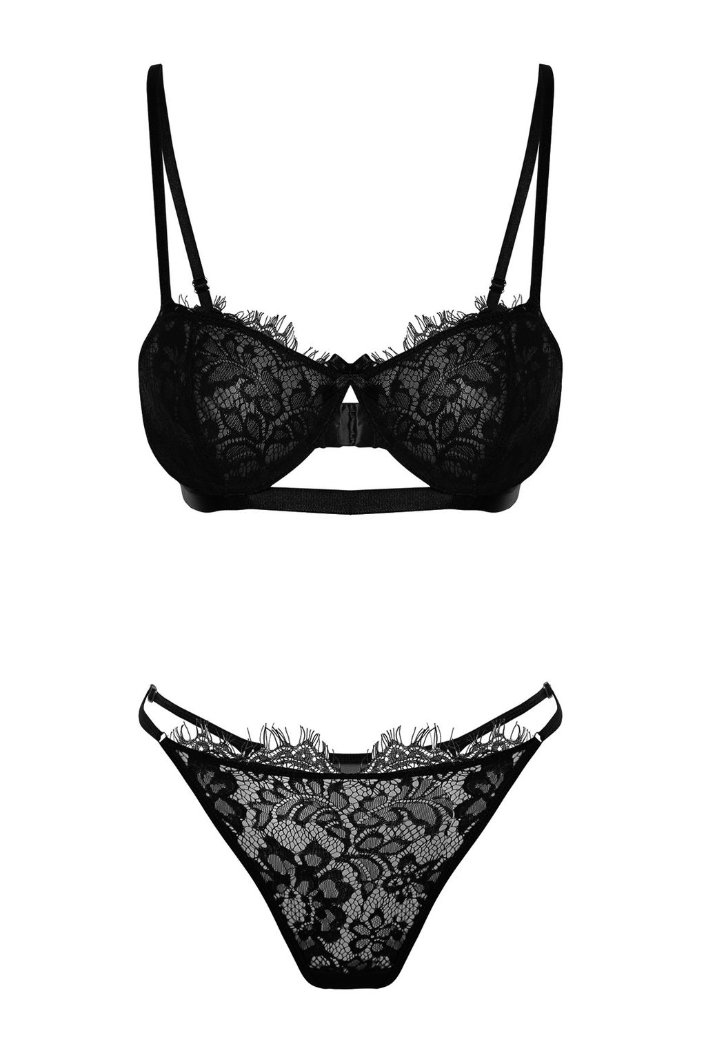 TRENDYOLMILLA K?rm?z? Dantelli Kurdele/Fiyonklu Ip Ask?l? Balenli Kaps?z Orme Ic Camas?r? Tak?m? THMAW23CC00013  фото 21