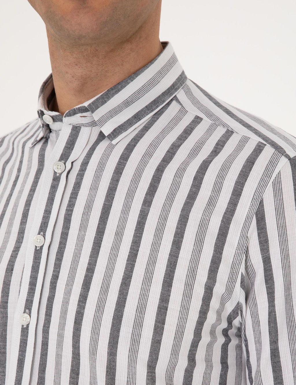 Siyah Regular Fit Uzun Kollu G_mlek - Pierre cardin фото 7