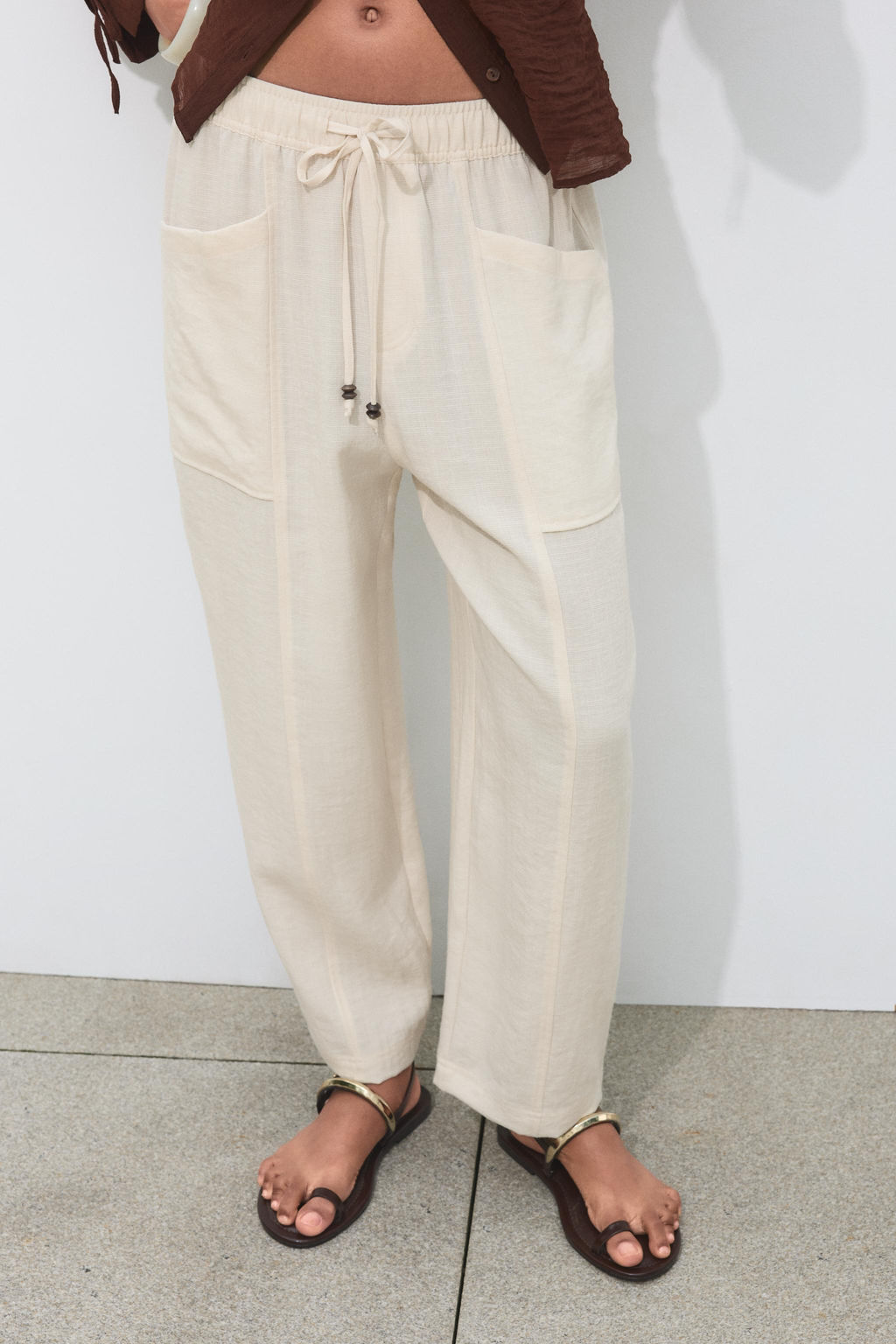 RUSTIC TROUSERS WITH ELASTIC WAIST - Zara фото 2