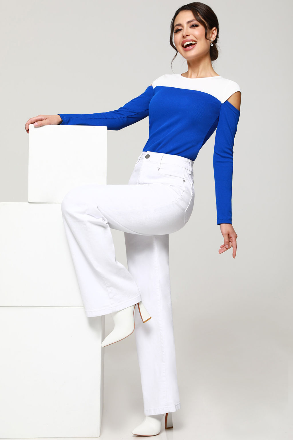 Блузка трикотажная двухцветная - Dstrend фото 2