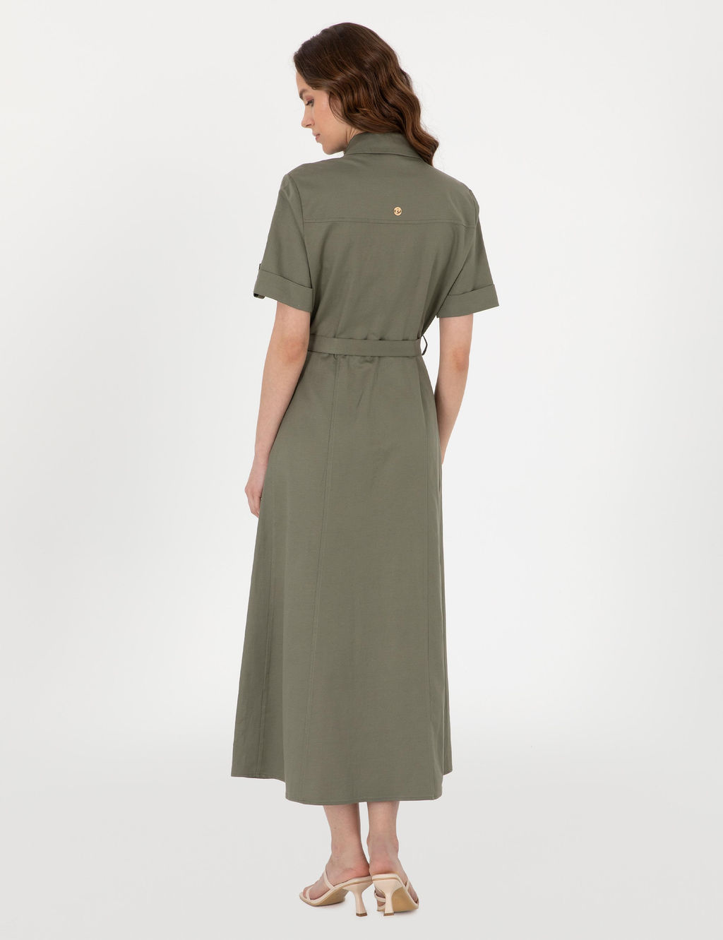 Haki Regular Fit Dokuma Elbise - Pierre cardin фото 4