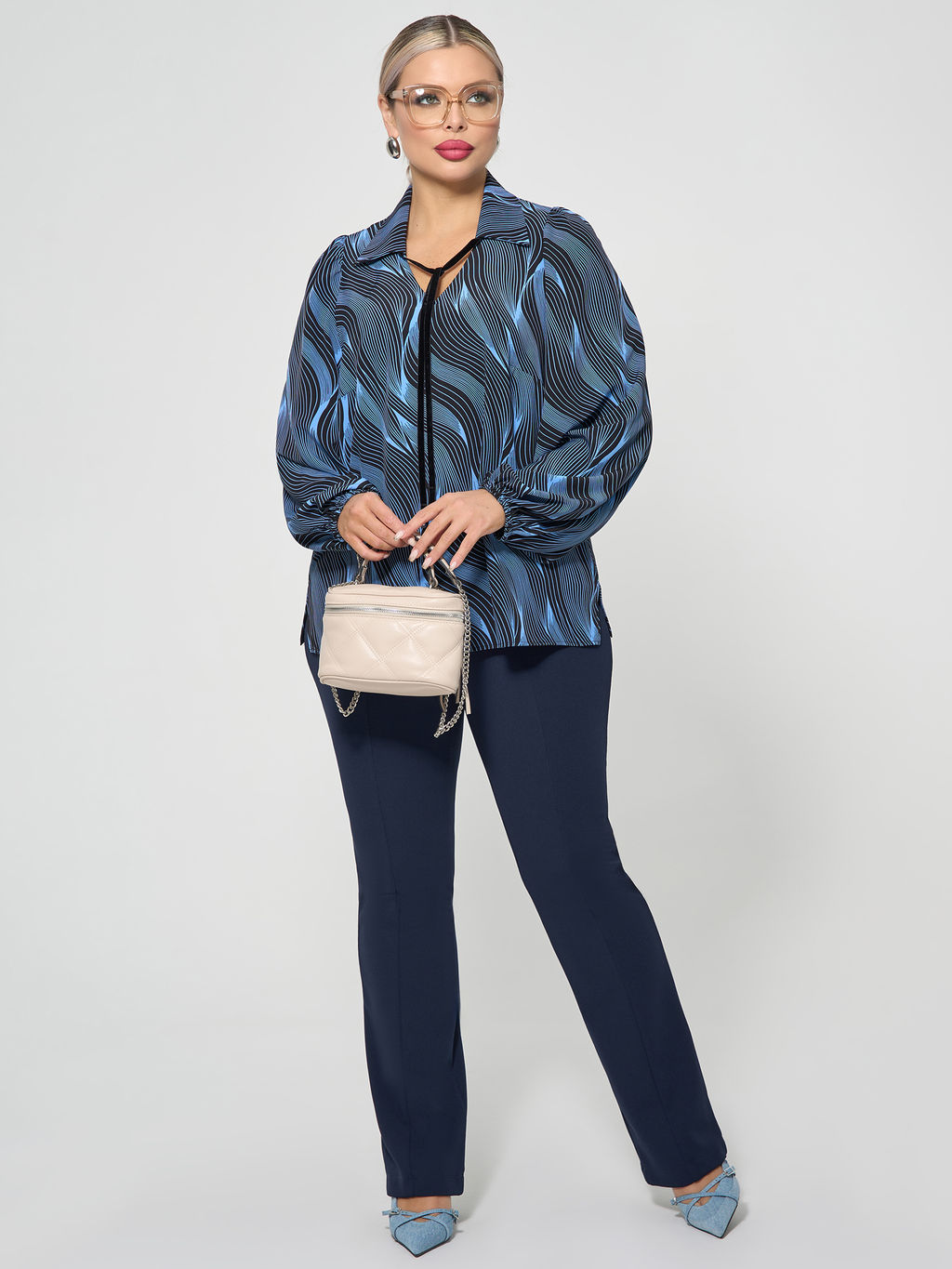 Блузка 0059-27п кремово-белый - Dora фото 19