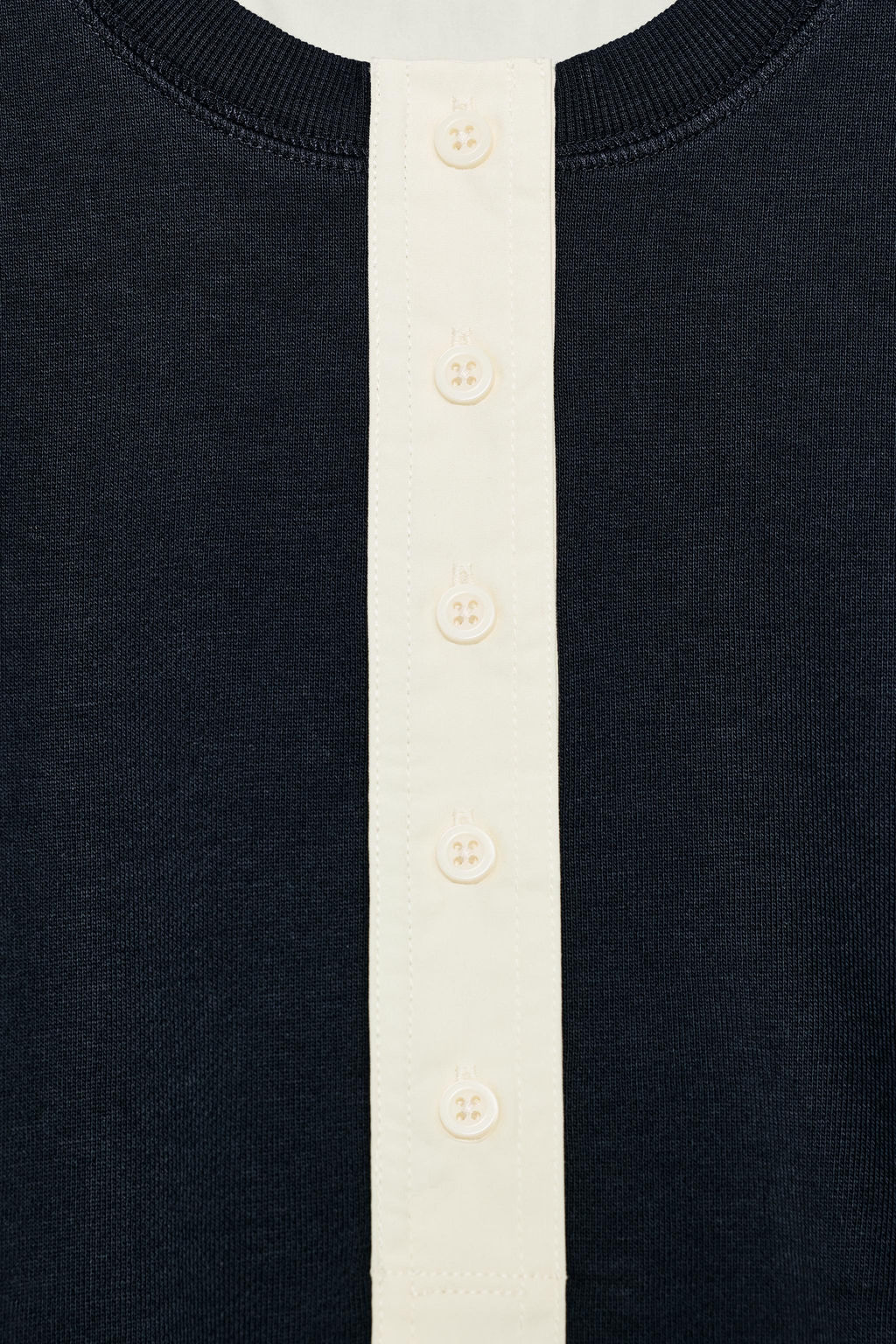 SUDADERA CROP CUELLO PANADERO / Azul / Blanco - Zara фото 8