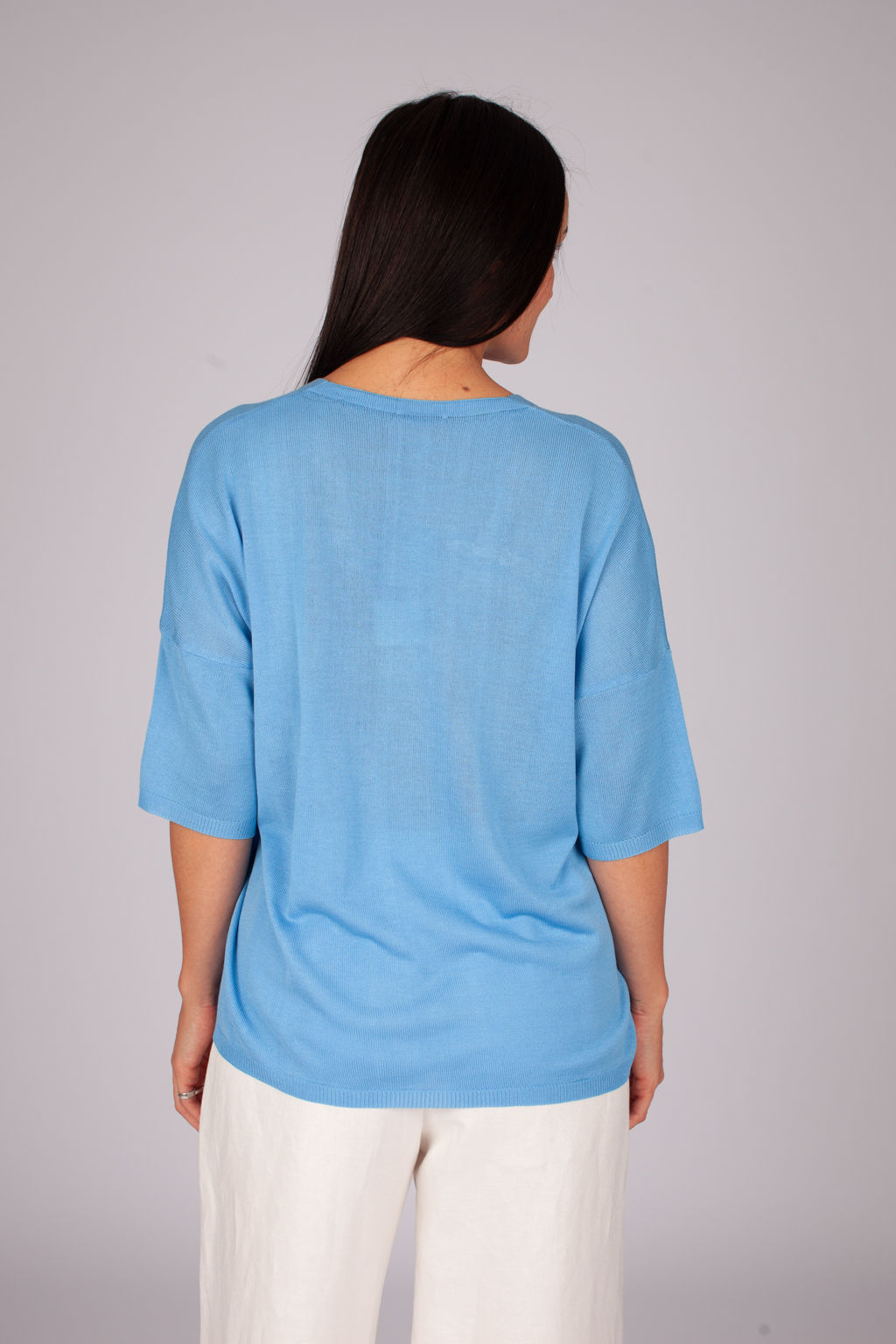 Джемпер прямого кроя. Рукав короткий. - Serginnetti фото 3