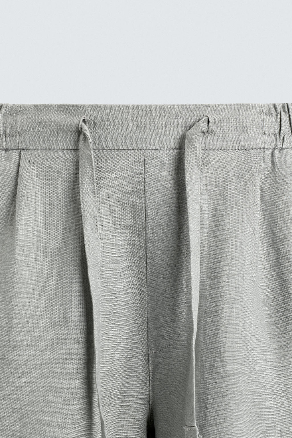 BERMUDA RELAXED FIT 100% LINO / Gris claro