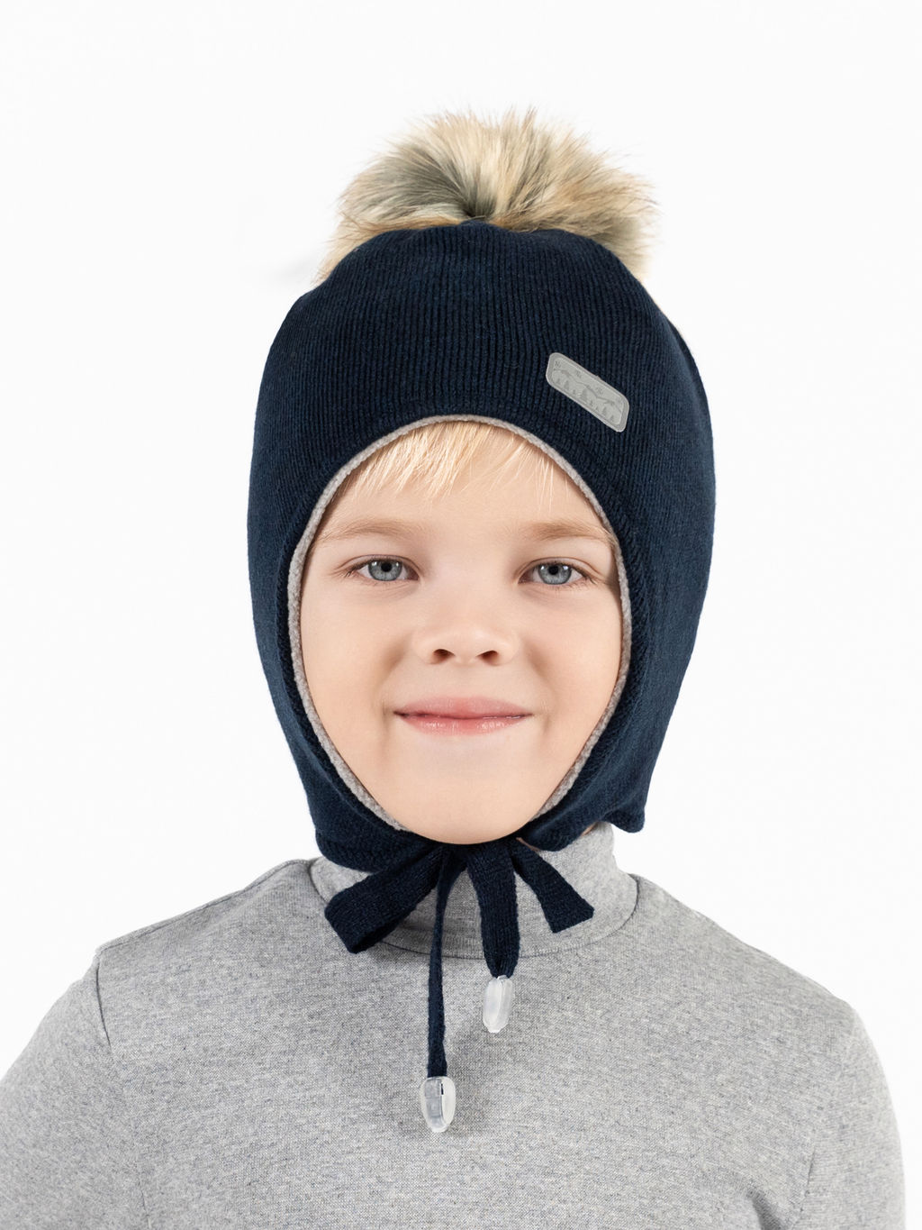 Шапка детская голубая Ш-088 (48)