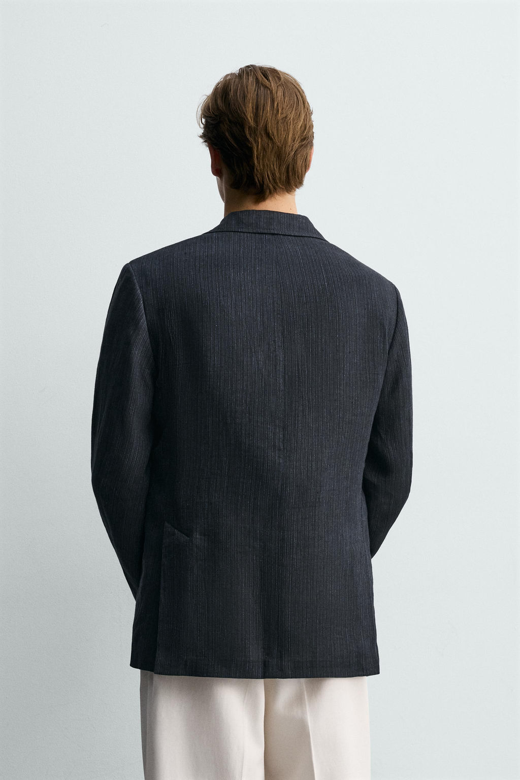 BLAZER RAYAS 100% LINO / ?ndigo - Zara фото 3