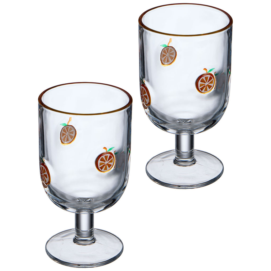 НАБОР БОКАЛОВ ДЛЯ ВИНА FRUITY ORANGE ИЗ 2 ШТ. 350 МЛ - Lefard фото 2