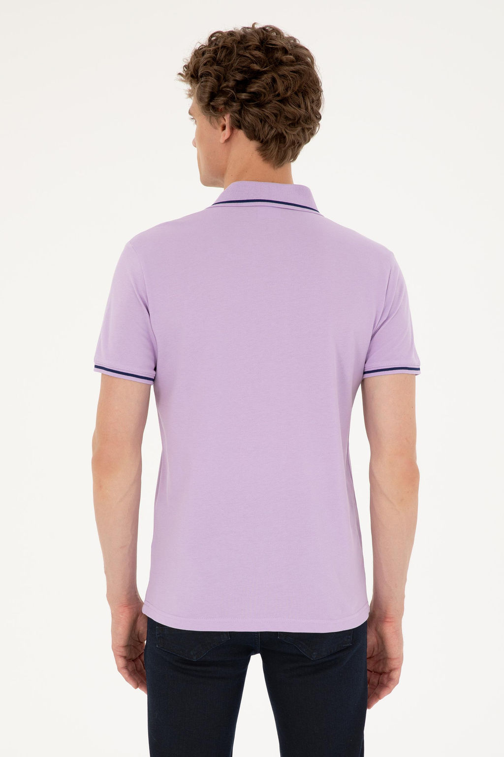 Мужская сиреневая базовая футболка - U.s. polo assn фото 5