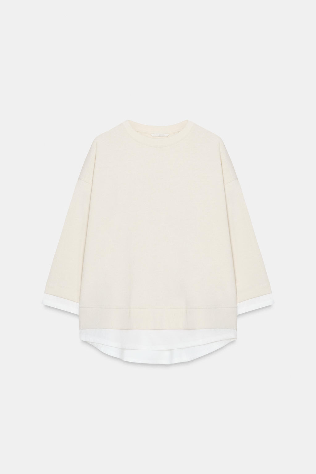 SUDADERA COMBINADA MANGA LARGA / Crudo - Zara фото 5